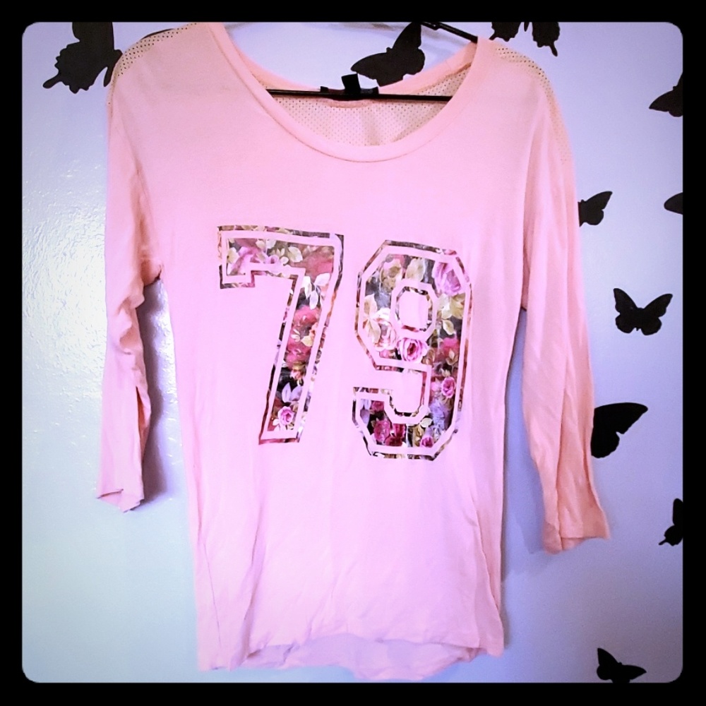 Active wear, peach colored Long sleeve shirt
